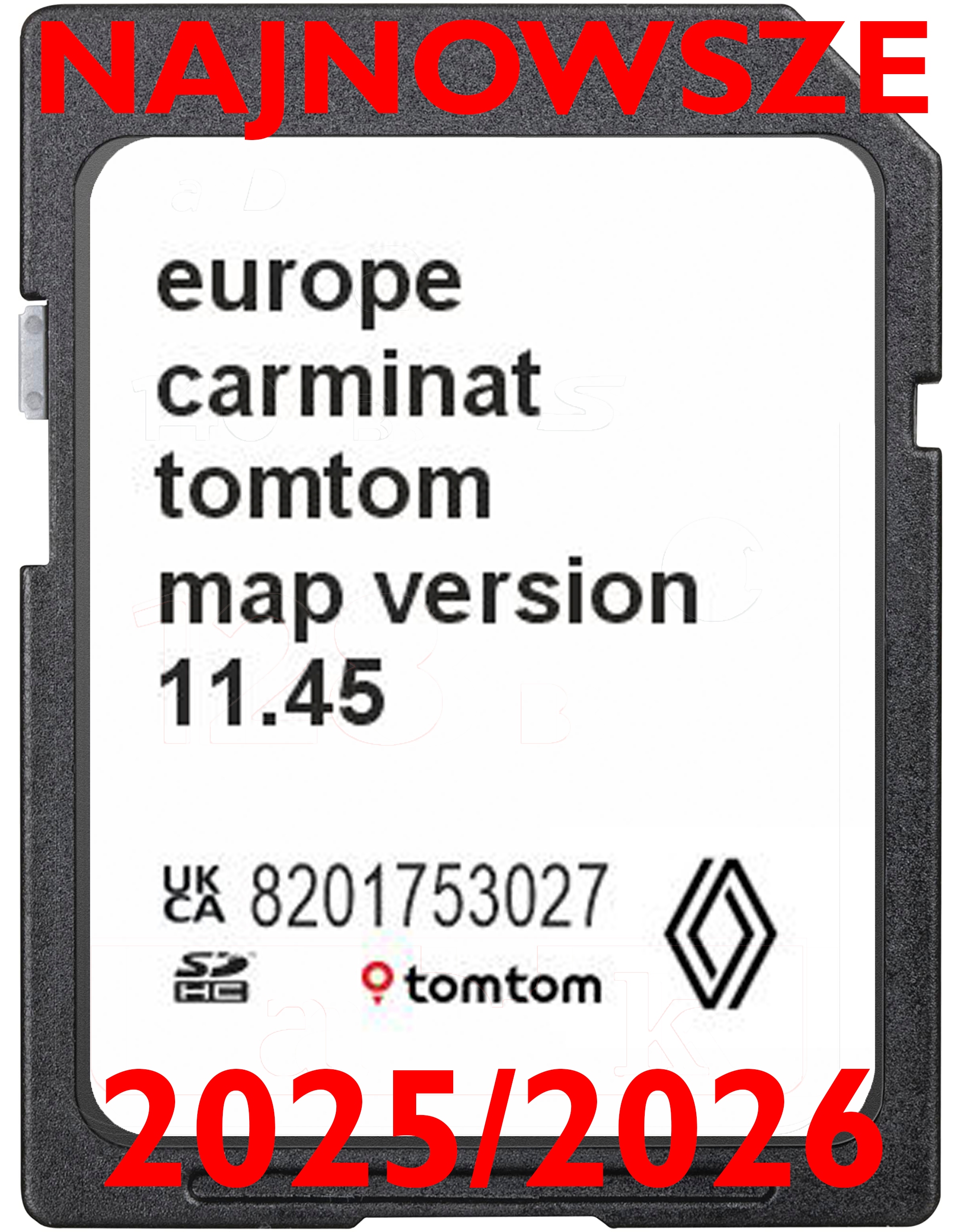 Karta Mapa Renault Carminat Tomtom 11.45 2025/2026 Europa Fotoradary