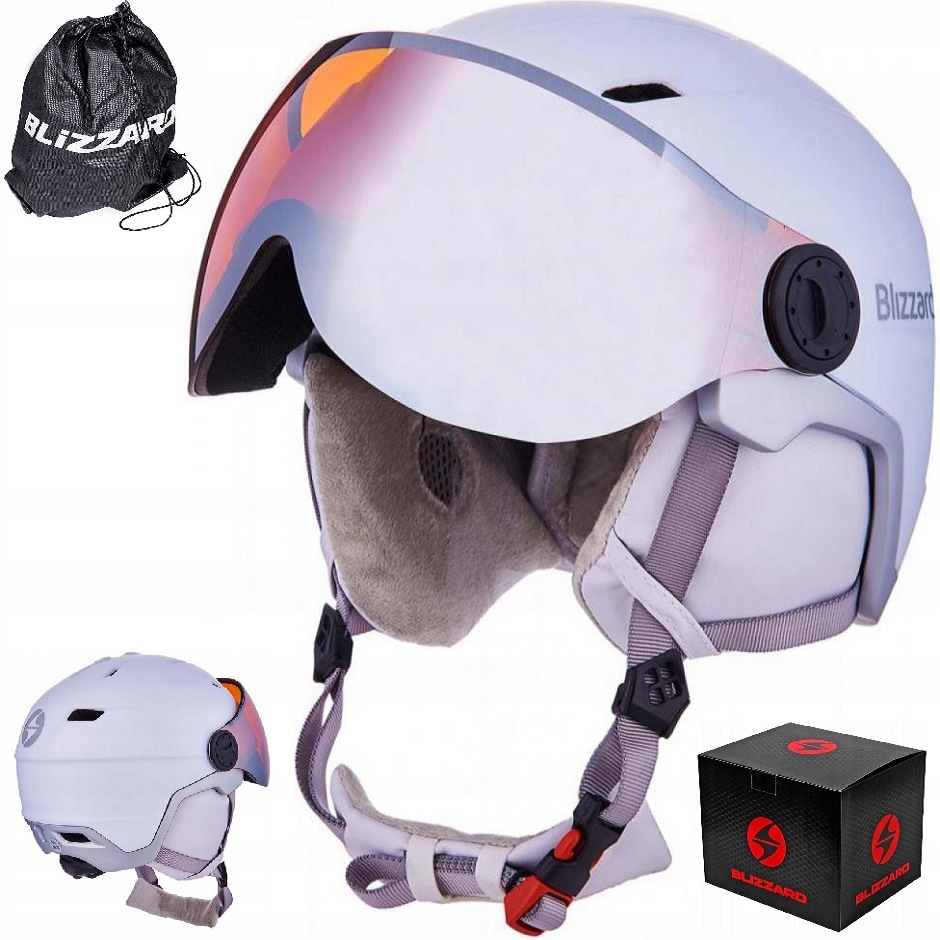 Lyžařská přilba Blizzard W2W Double Visor 56-59 Cm bílá matná, oranžová