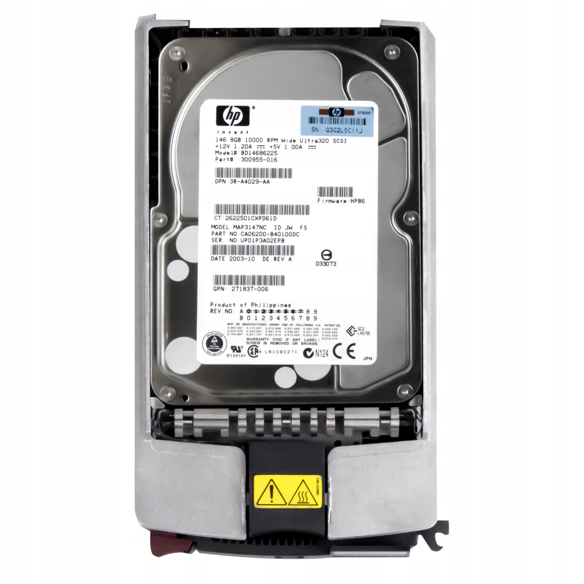 Hp 300955-016 146 Gb 10K Scsi U320 3.5'' BD14686225