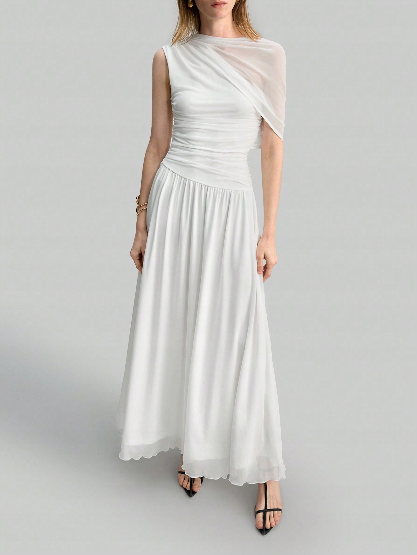 Shein Vintage Šaty Maxi Šaty Rozšířené Shein 36