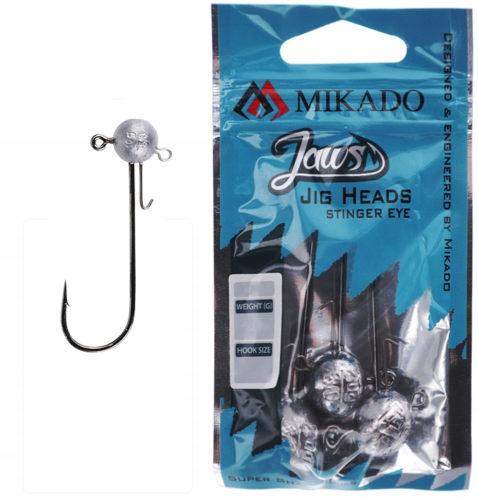 Główki Mikado Jaws Stinger Eye 6/0 10g Bn paczka 3 sztuki