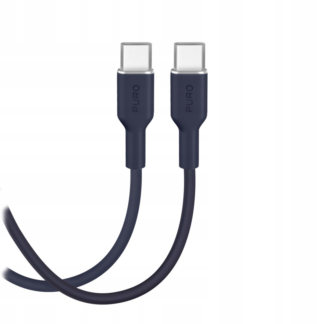 Kabel przewód elastyczny Usb-c 60W 1.5m Icon granatowy