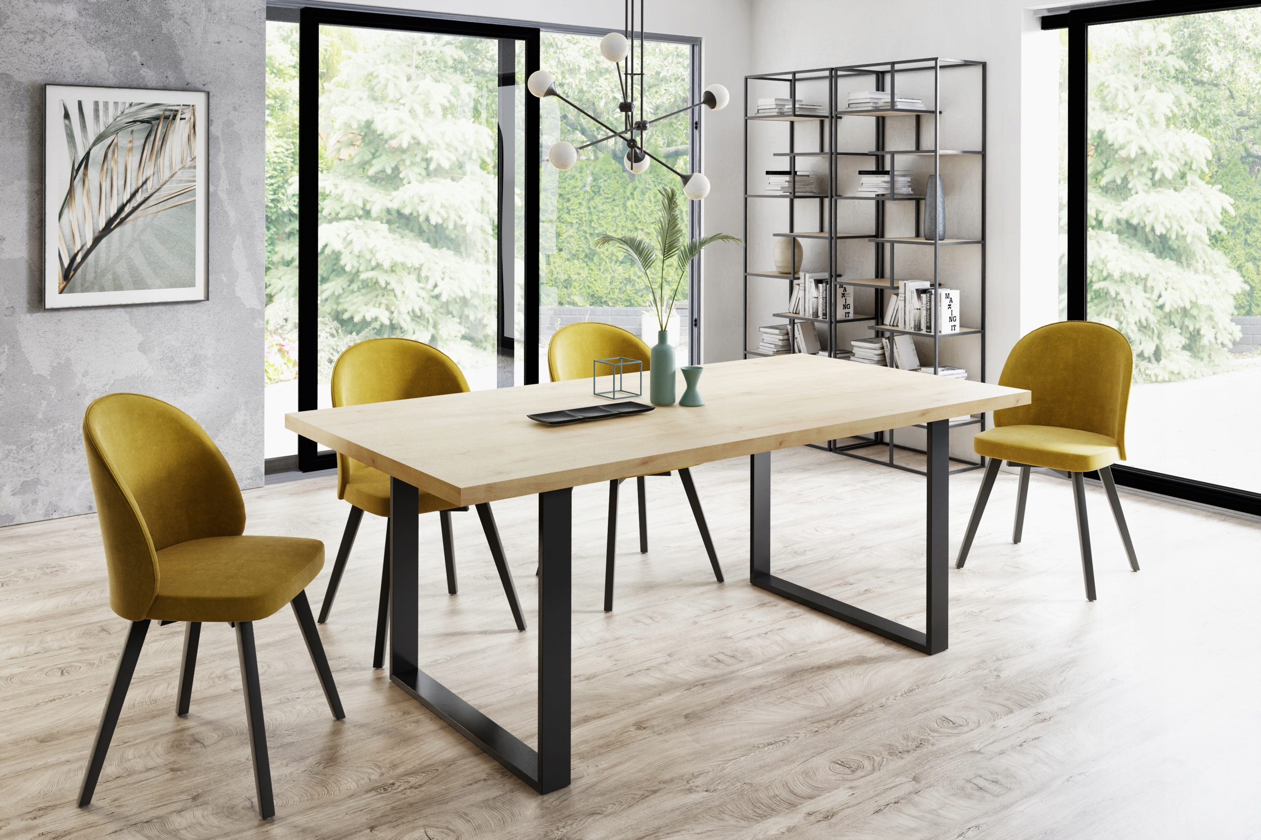 Stół loft DĄB METALOWE NOGI różne kolory Kod producenta 129970