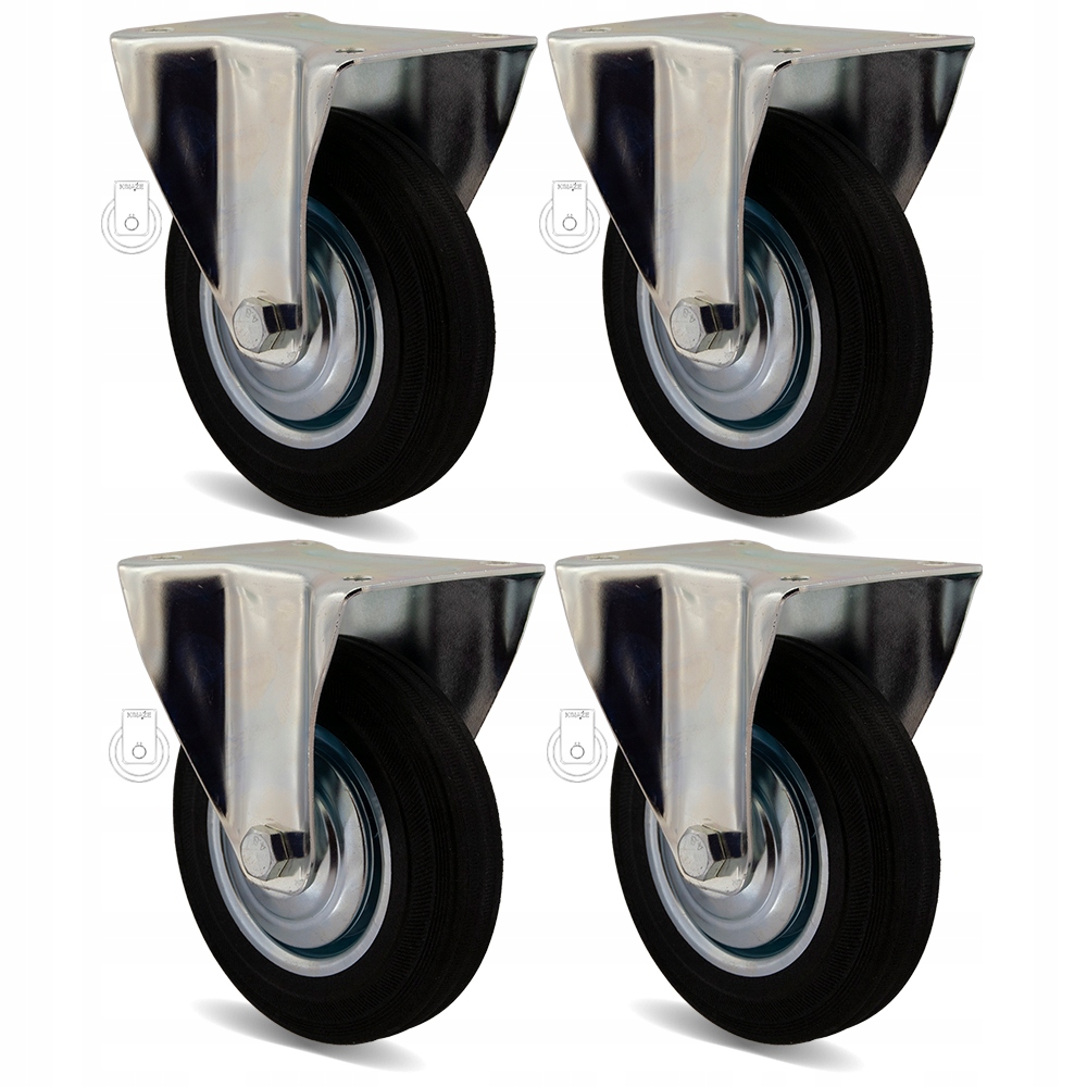 4x3stgu160 Kolečka průměr 160 mm pro vozík nebo skříňku, sada 4 ks
