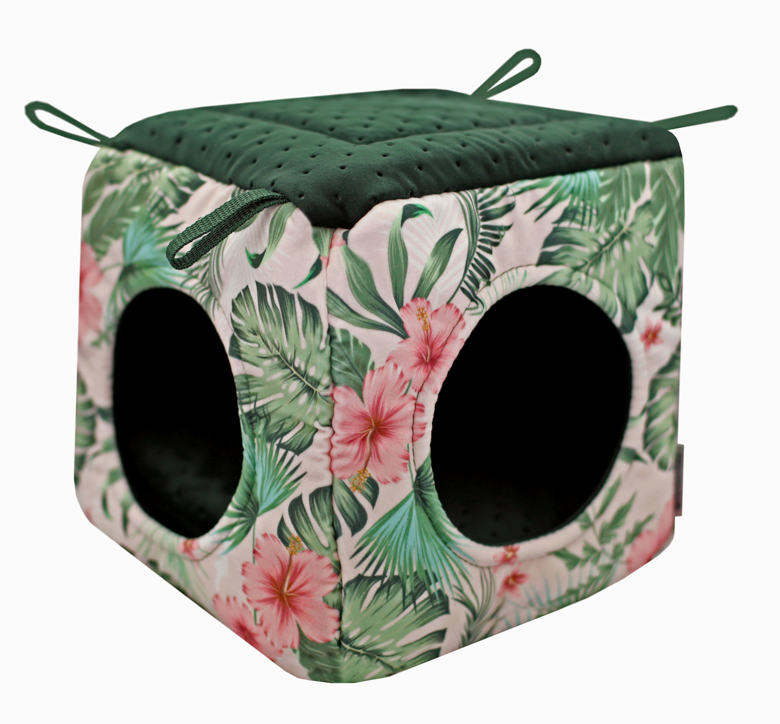 Levně Domeček Kostka Dva Vchody Pro Morče Krysa Ibiškový Květ