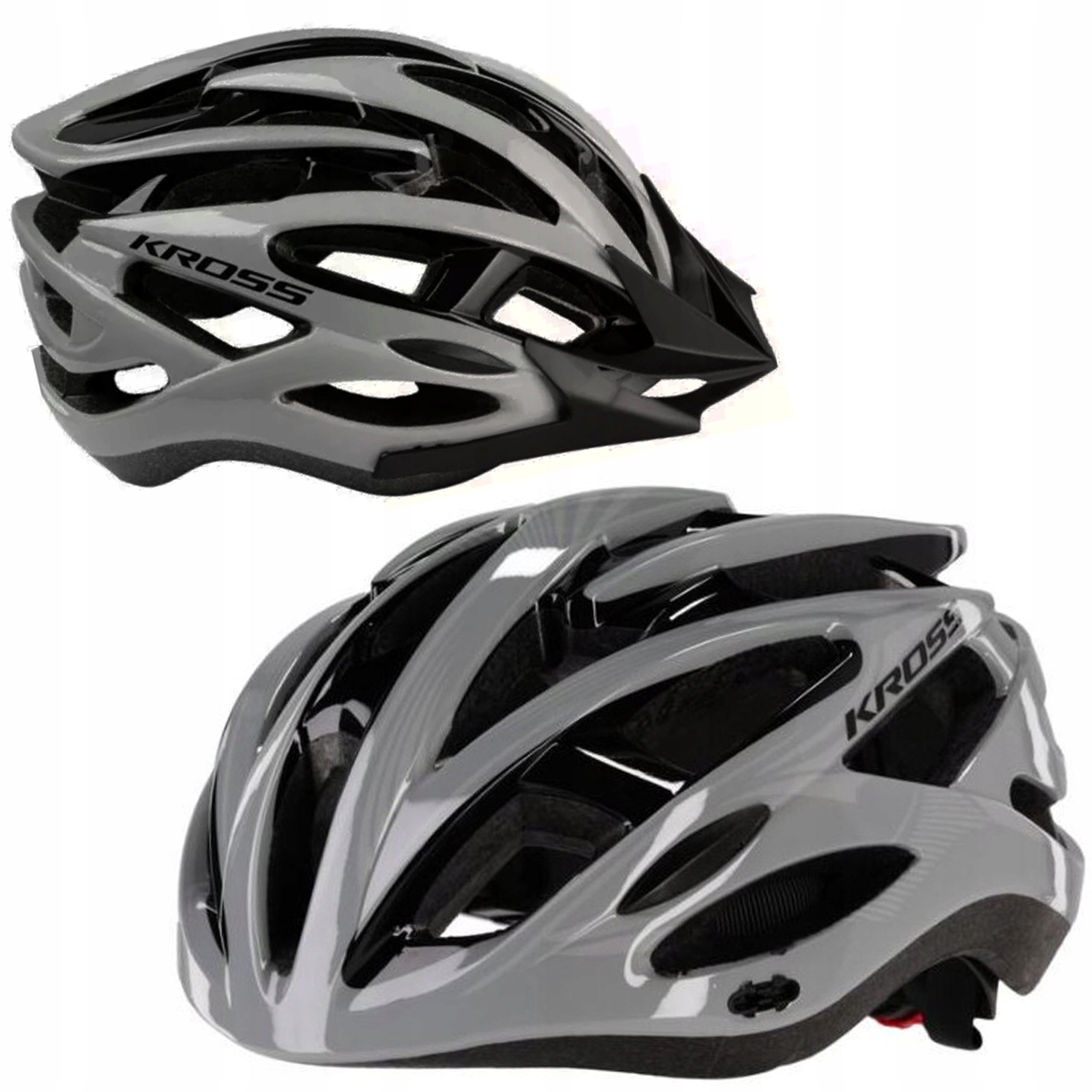 Kask rowerowy Kross Laki szary rozmiar M (56-58)