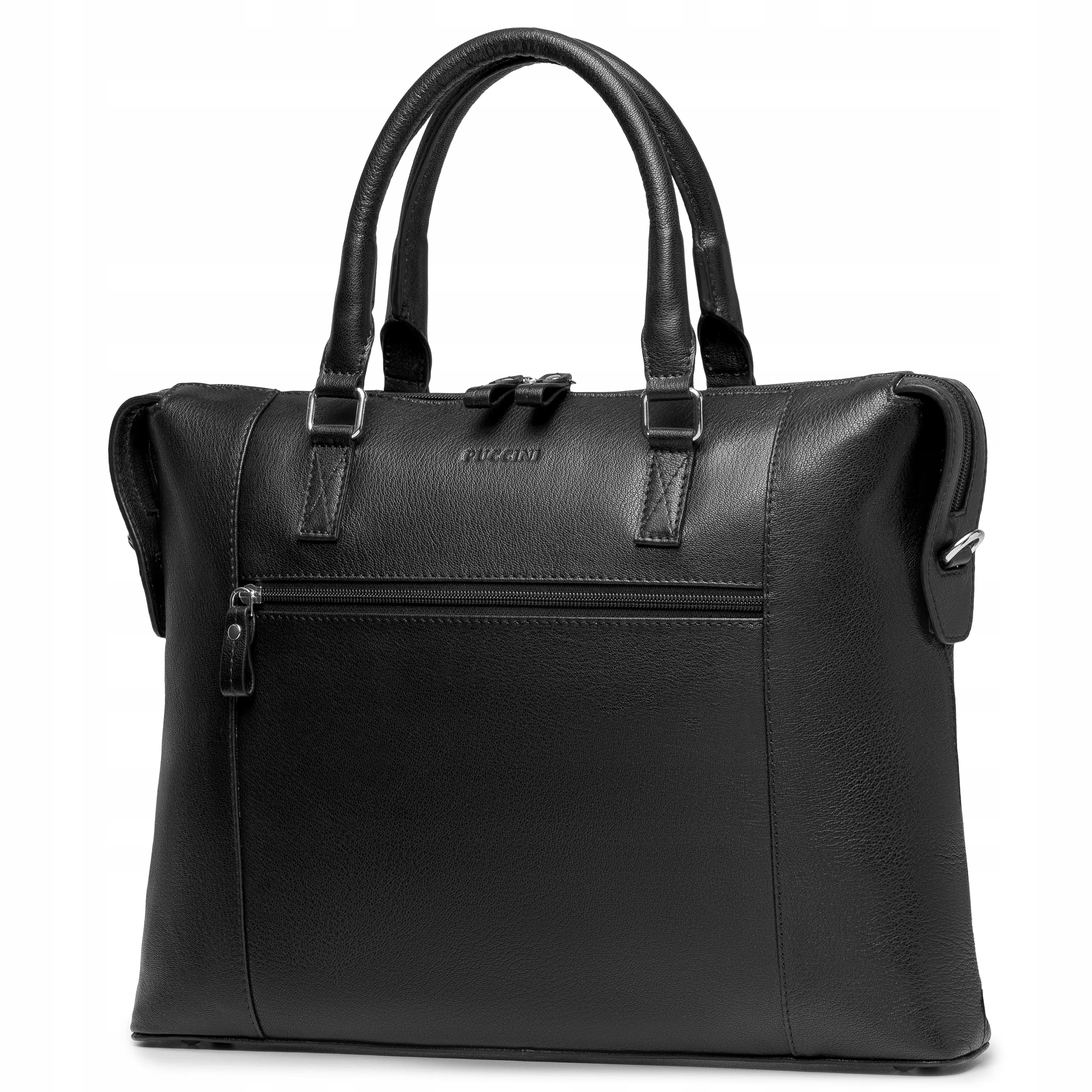 Taška Na Notebook Kožená Aktovka do práce 15 palců Černá Puccini CO3325-1