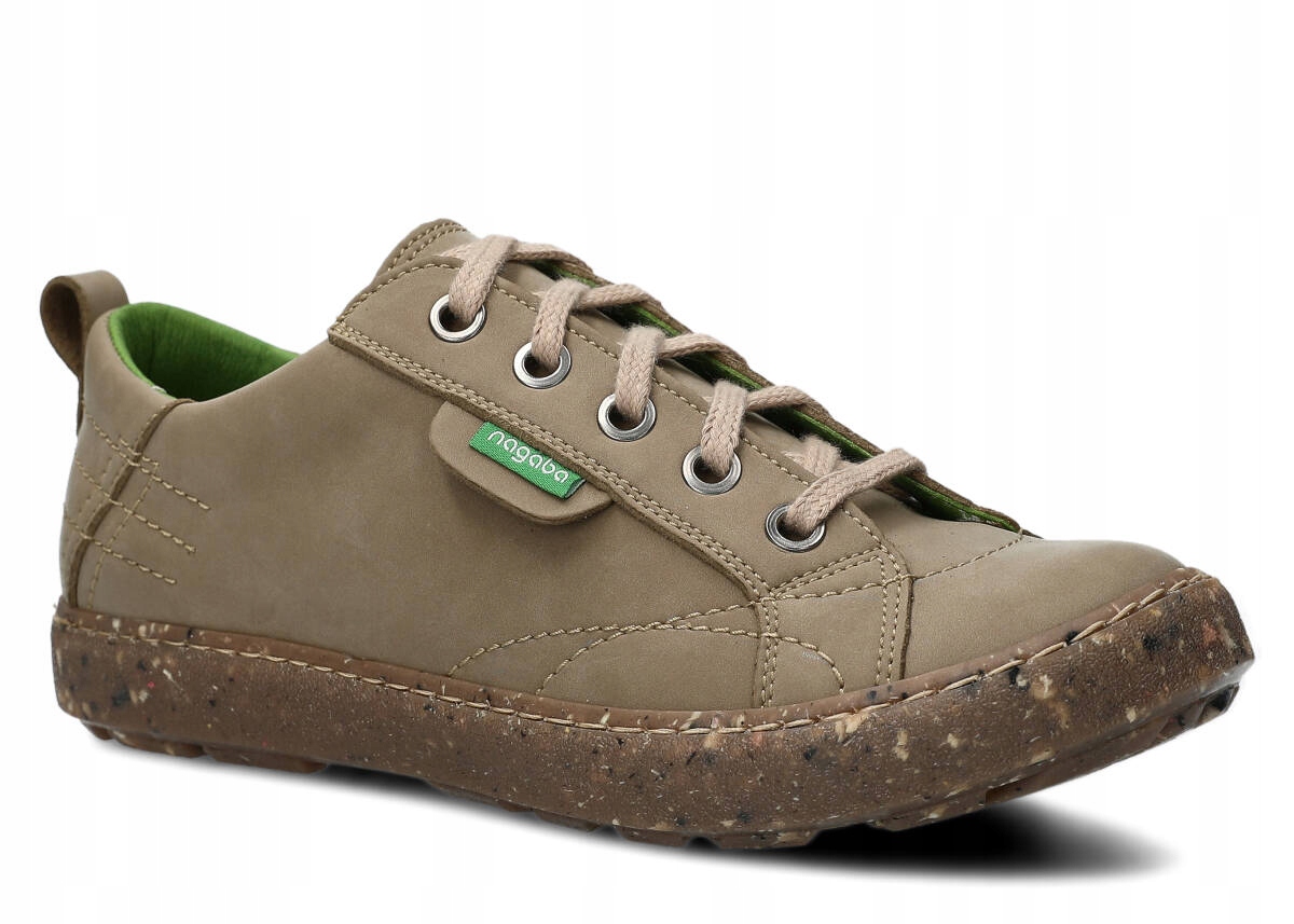 Nagaba 243 Béžová Nubuk Vegan Dámské Polobotky Velikost 40