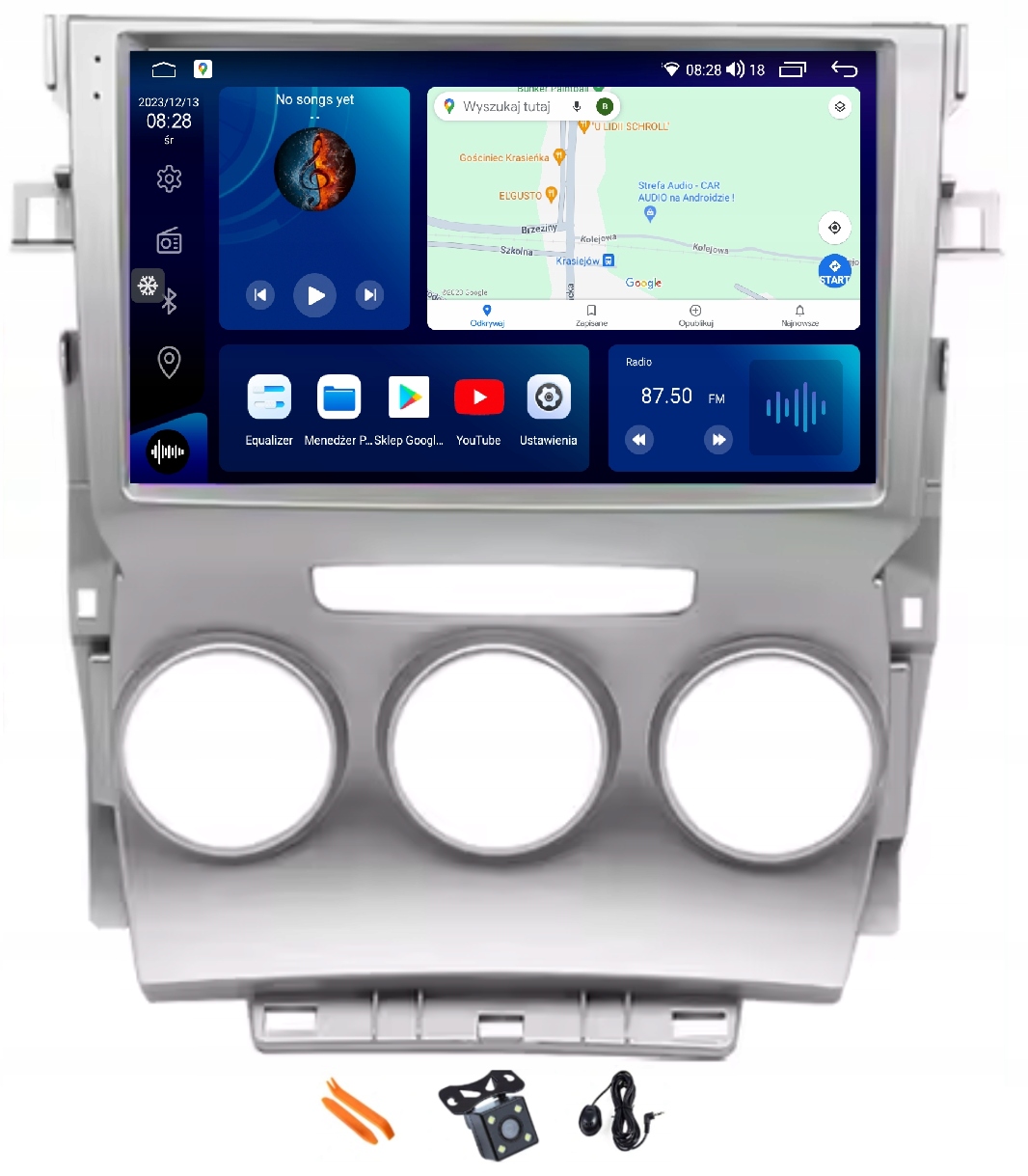 Radio Android Nawigacja Qled Carplay Lte Gps Dsp Toyota Verso R20 10-15