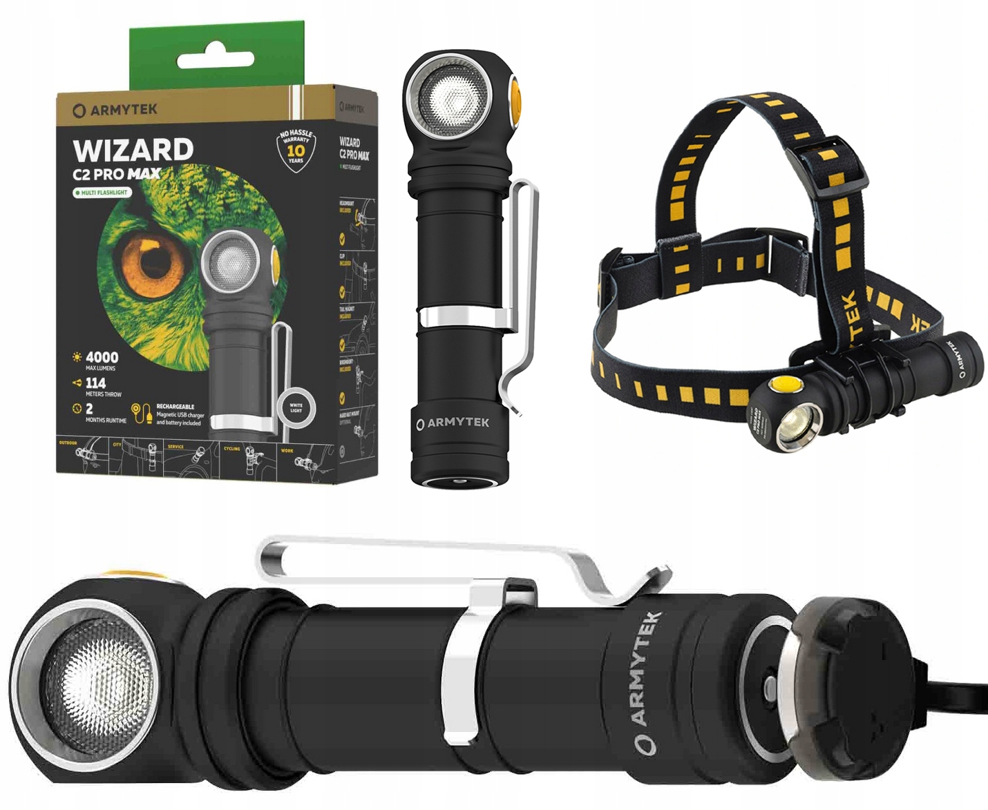 

Latarka czołowa Armytek Wizard C2 Pro Max 4000 lm
