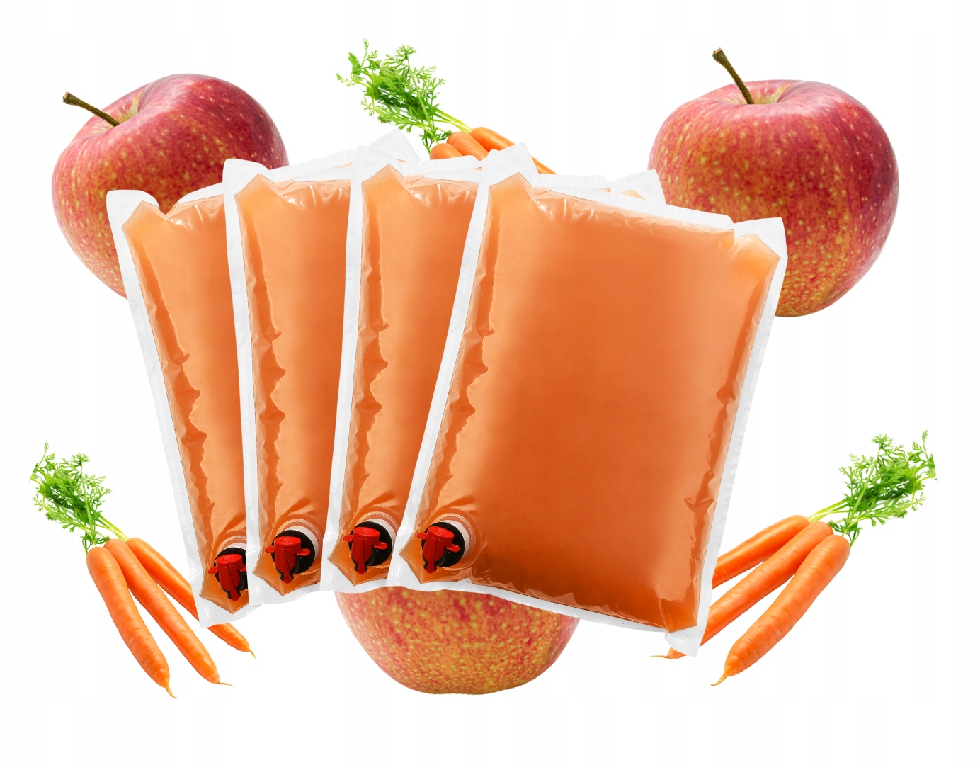Sok z jabłek i marchewki 100% jabłko marchewka Nfc zestaw 4x5L
