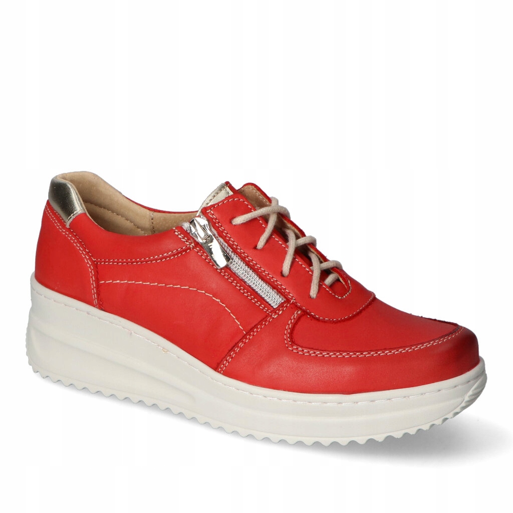 Dámské polobotky Helios Červené Lico Kožené 39