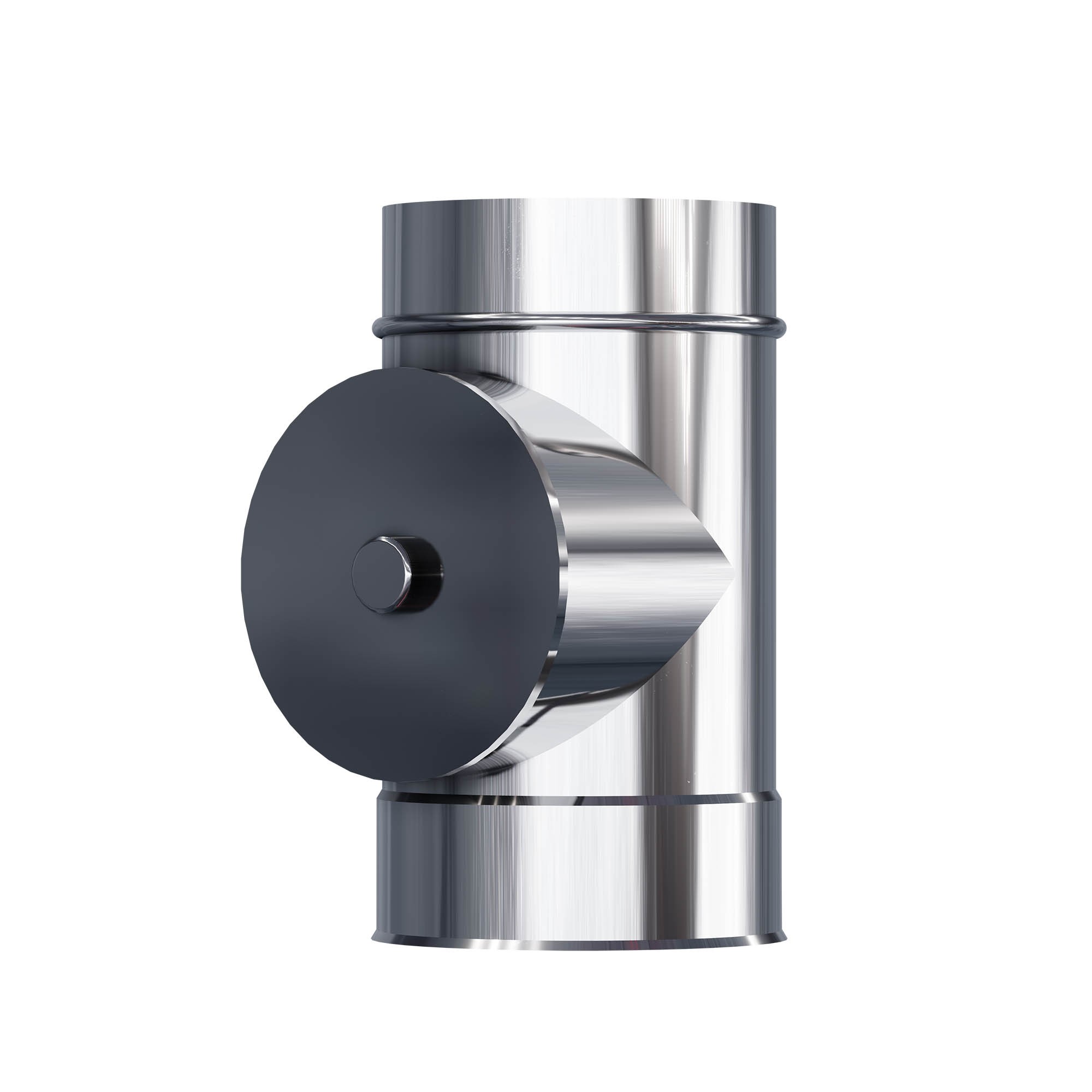 Kzd Trojúhelníková čistička s deklem izolovaná fi 110 0,8 mm komínová vložka ocel