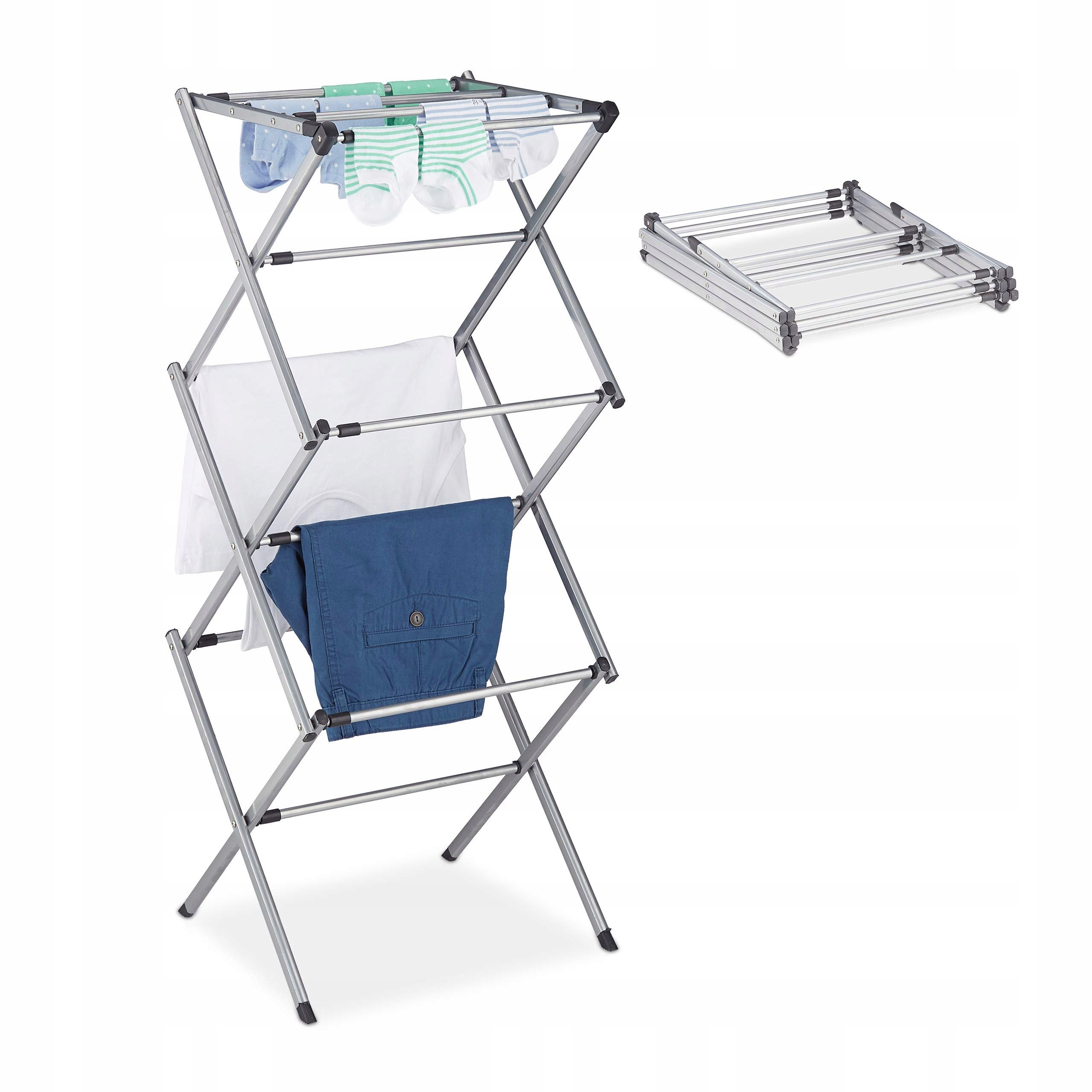 Sušák na prádlo Relaxdays volně stojící vertikální 5 kg 43-74 cm