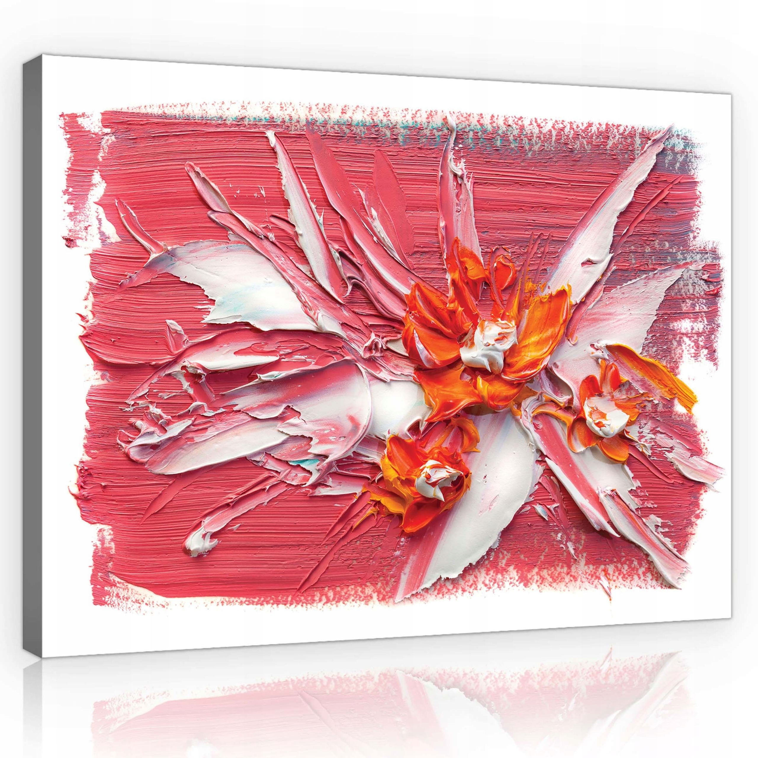 Obraz 80x60 Květiny malířství impasto textura živé barvy abstrakce umění