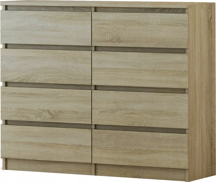

Pojemna Komoda Pari 8 szuflad 140cm - Sonoma