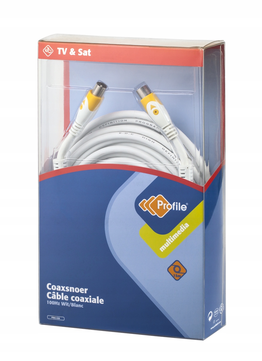 Kabel Tv- Video biały z filtrami 15m Lechpol Electronics