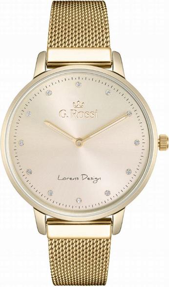 Zlaté dámské hodinky na náramku Bílý ciferník elegantní vzor jako dárek