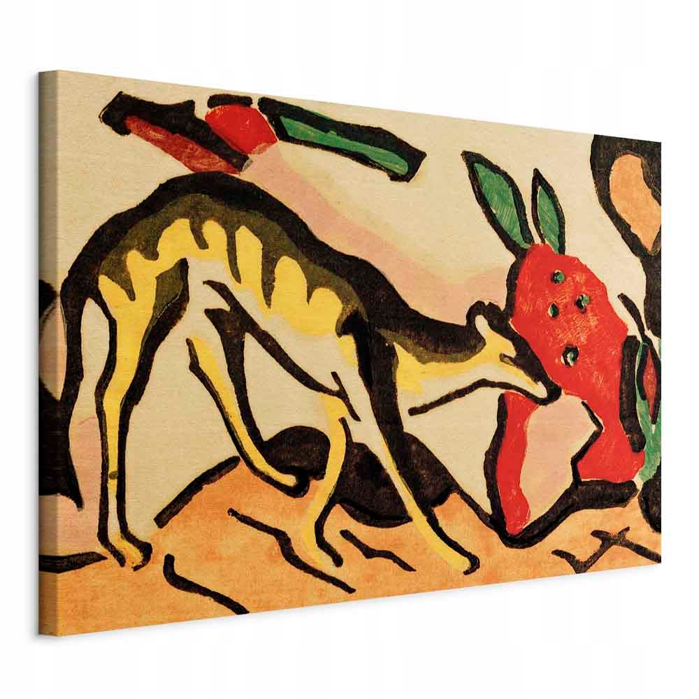 Franz Marc Fabeltier Zvíře Obraz Na Plátně Abstrakce Kancelář Obývací Pokoj 120x80