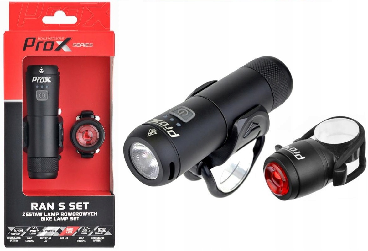 Zestaw Lamp Prox Ran S Set 700Lm Bootes Usb-c