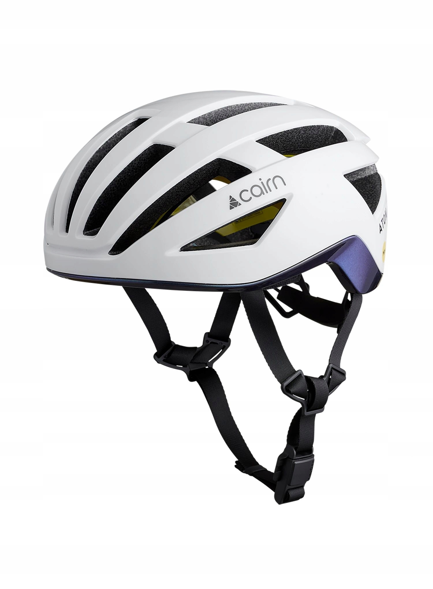 Silniční přilba Cairn Atom Mips shiny white cameleon 58-61 cm