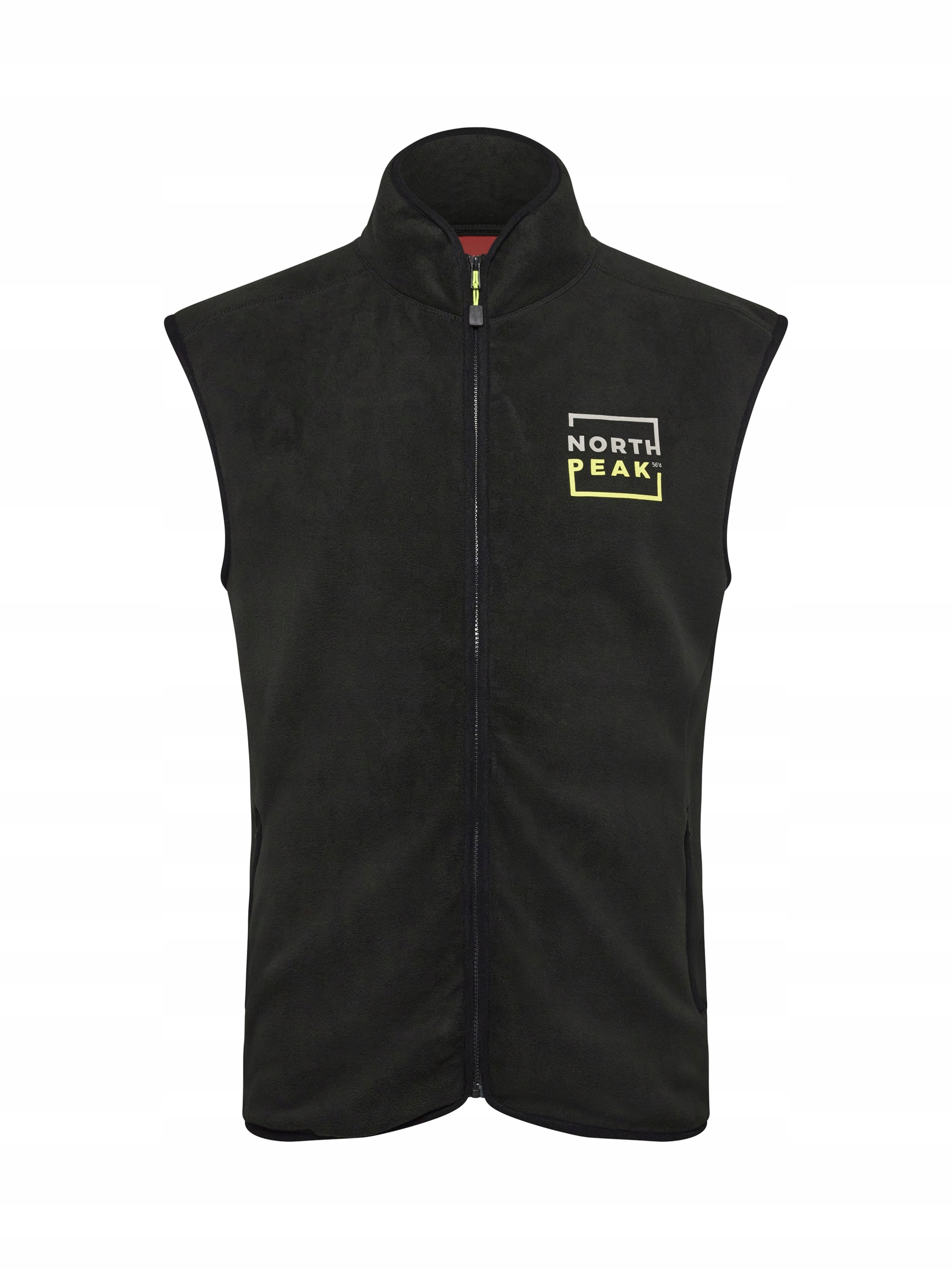 North 56°4 Fleecová Vesta Bunda Bez Rukávů Velké Velikosti Černá 5XL