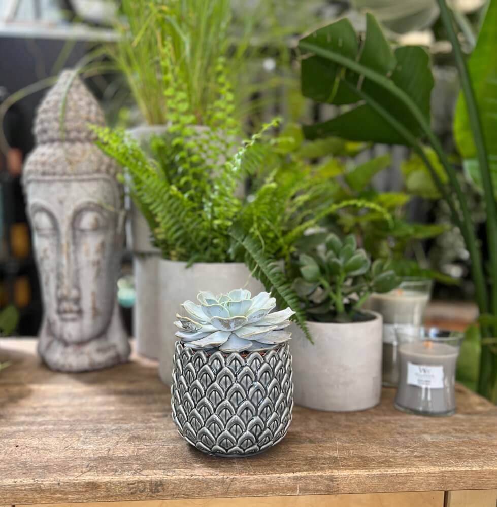 CERAMICZNA OSŁONKA DONICZKA 15CM NIEBIESKA Marka Polnix