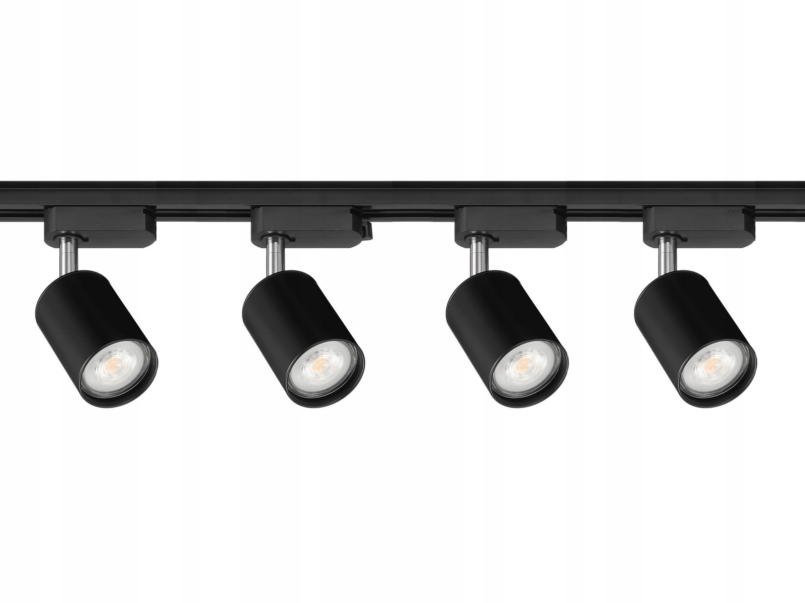 

4 x Lampa szynowa czarna GU10 szynoprzewód 2m