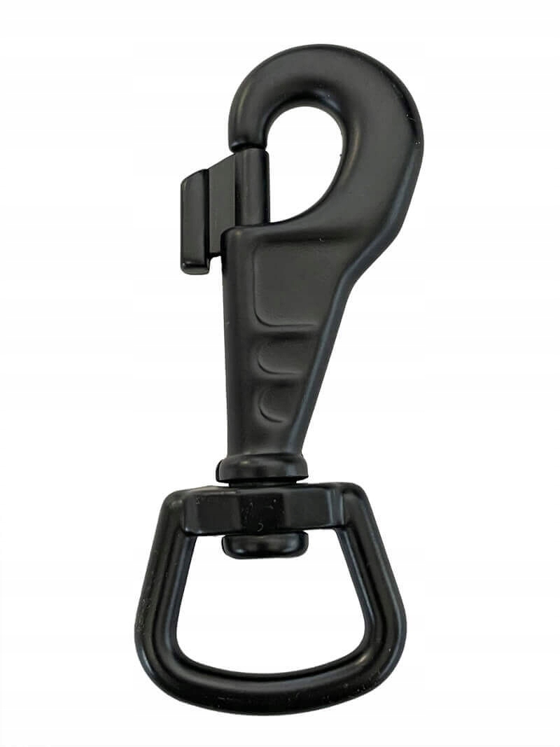 Karabina na Vodítko 23mm x 85mm Karabina 250kg Zapínání 10 Ks Černá Mat