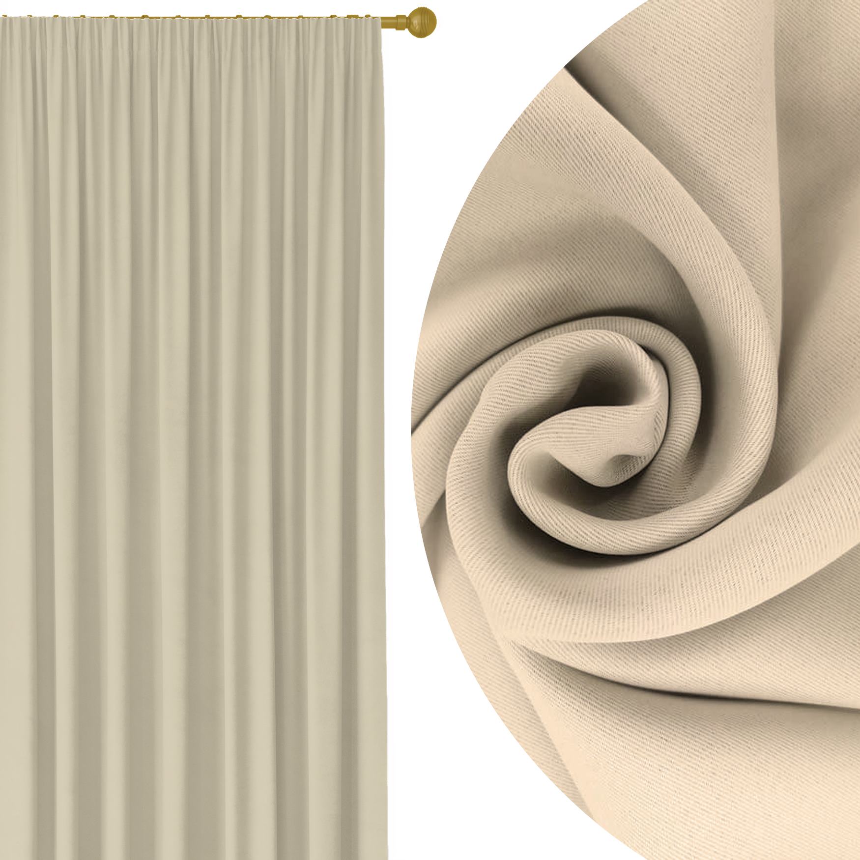 

Gruba Zasłona 140x250 Blackout 100% Zaciemnienia