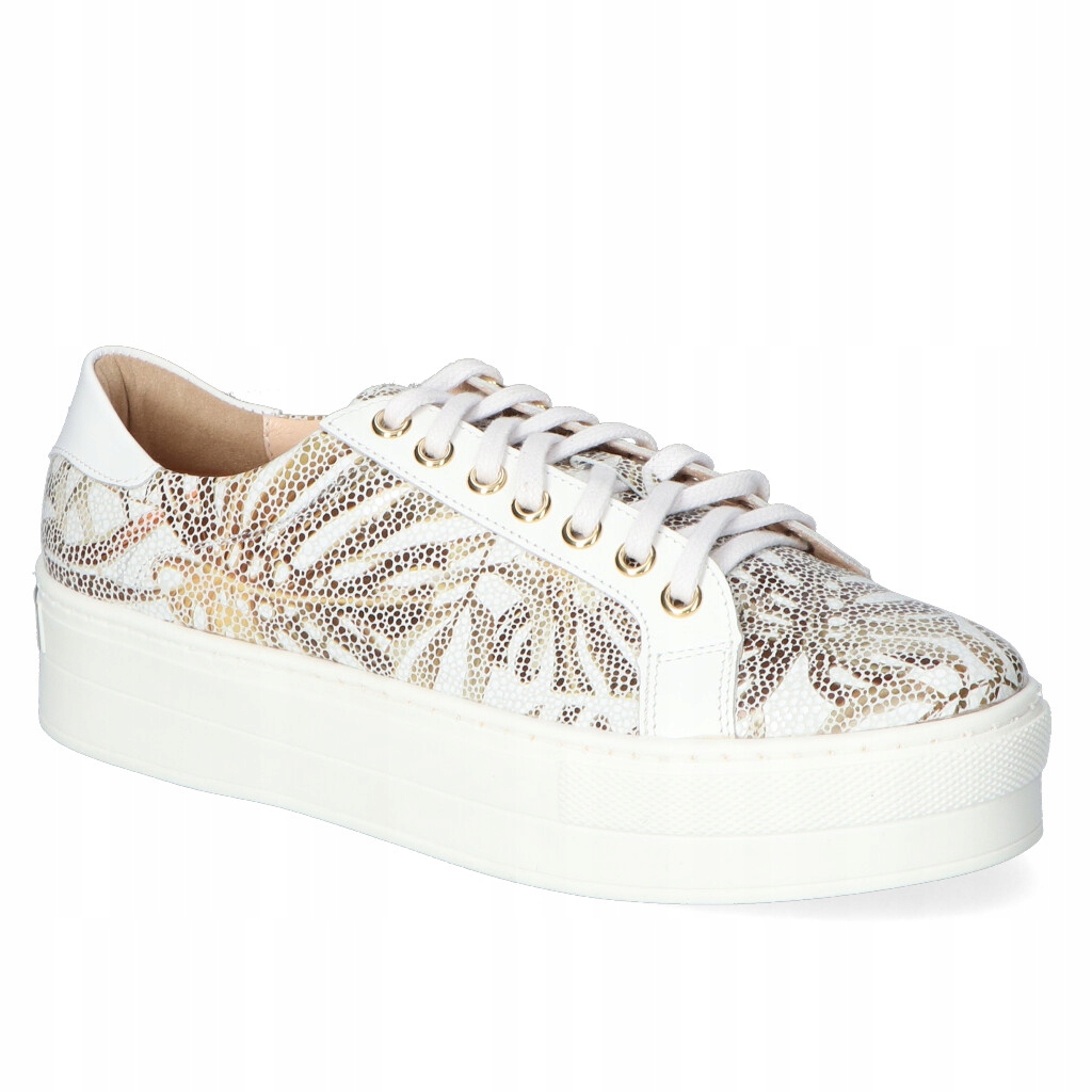 Polobotky Damiss DS-469 Bílé/Zlaté listy lico 37