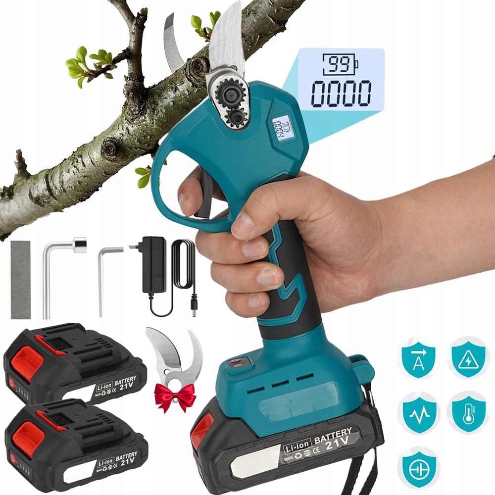 Zahradní nůžky Výkonné Zahradní Elektrické Nůžky 2XAKU Sada XL