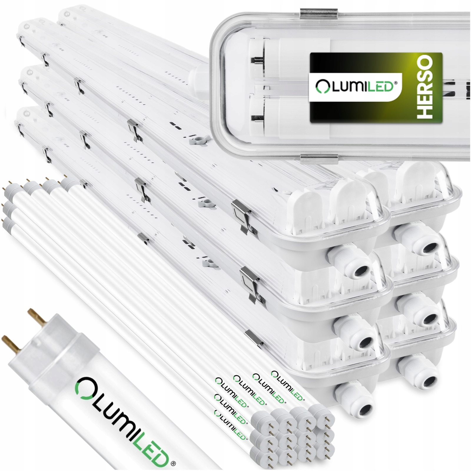 6x Hermetické svietidlo 120 cm Lampa G13 T8 pre garáž, dielňu, žiarivka 36 W