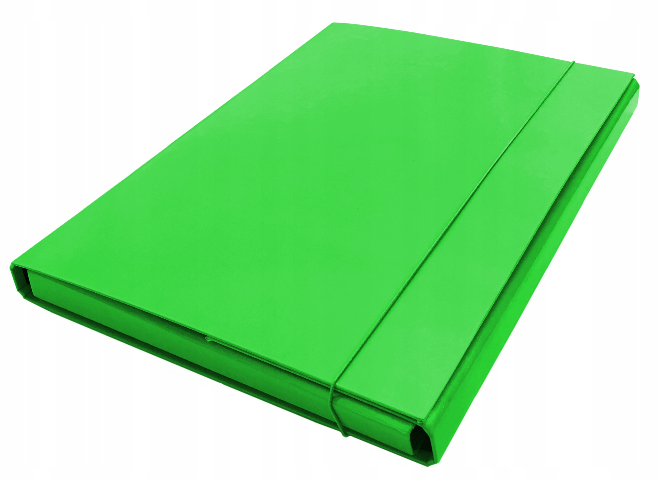 

Teczka skrzydłowa 2 cm z gumką Barbara zielona