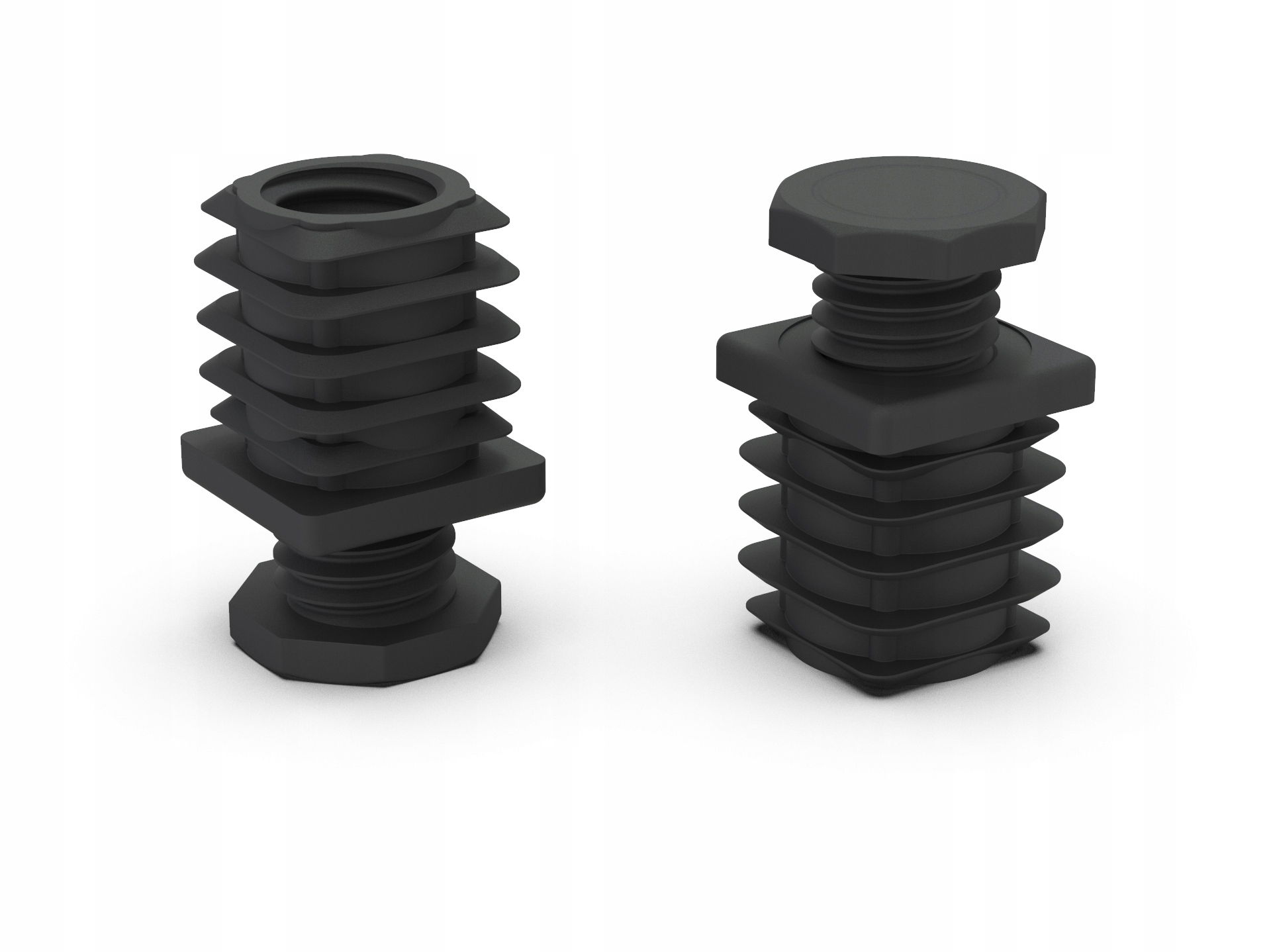 STOPKA REGULOWANA PROFIL 35x35 ZAŚLEPKA NÓŻKA 4SZT Wysokość produktu 3 cm