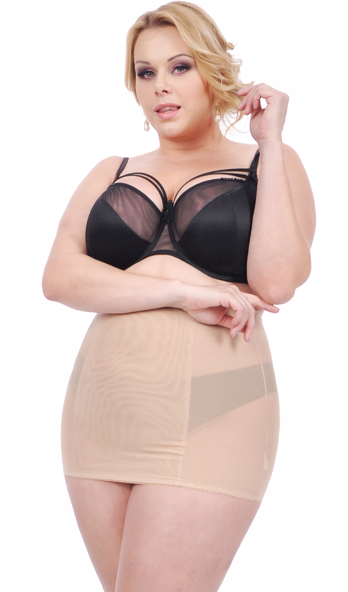 Orirose Wysoki PAS gorset mocno WYSZCZUPLAJĄCY modelujący BRZUCH poporodowy Rozmiar S