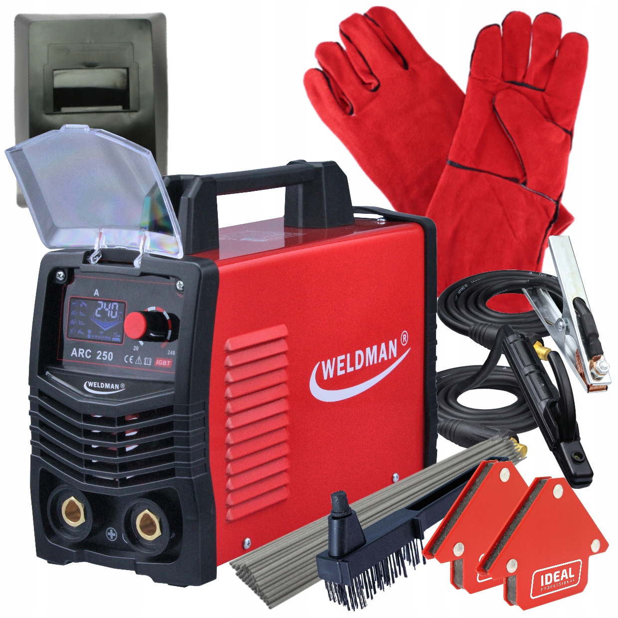 Spawarka Inwertorowa Arc 250 LCD Igbt Mma/tig Synergia Weldman