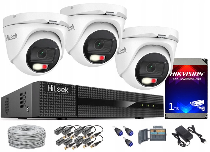 Sada na monitorovanie 3 kamier 5Mpx SmartLight Ahd HiLook