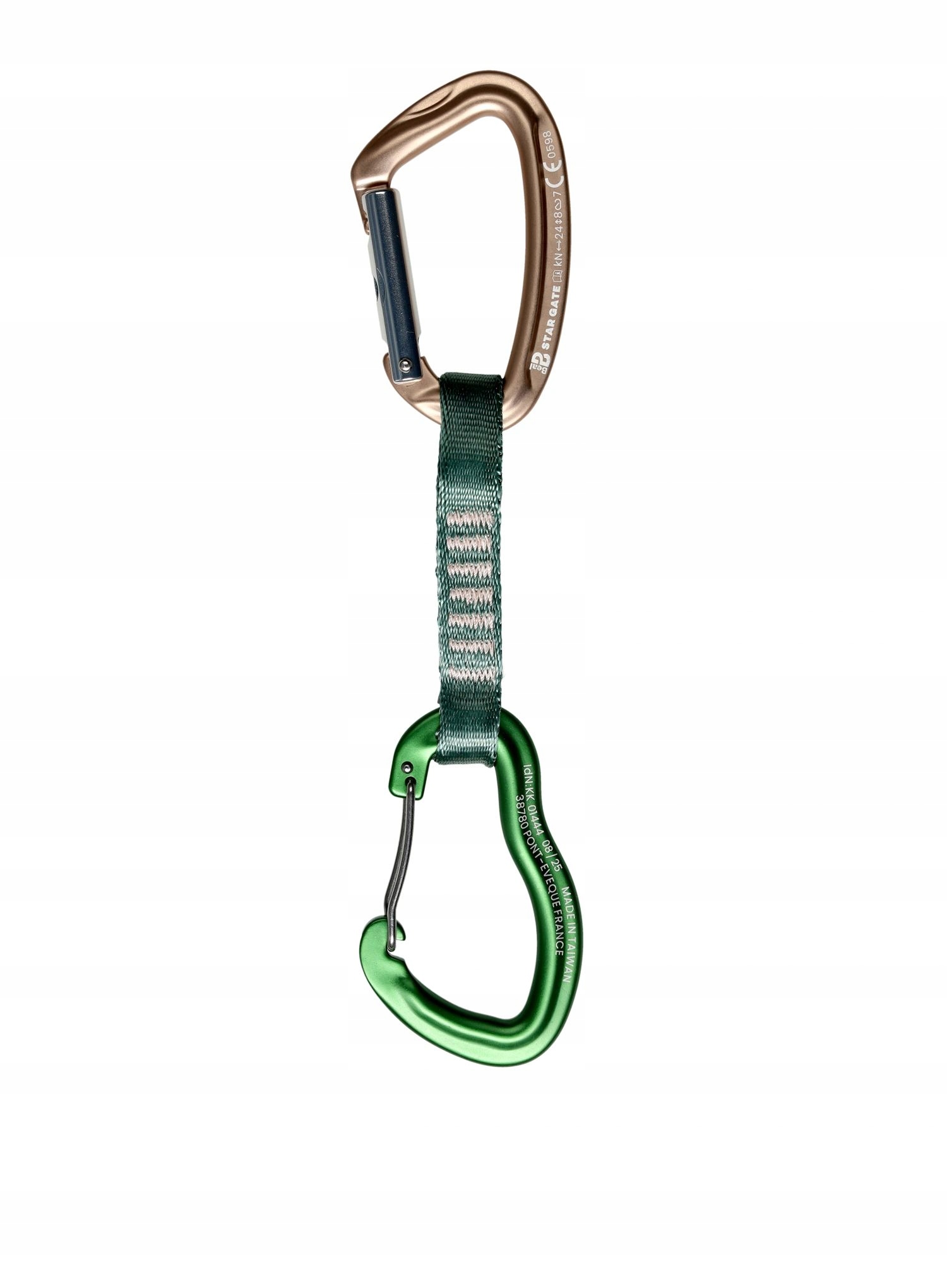 Horolezecký expres Beal Sada 11 cm zelený