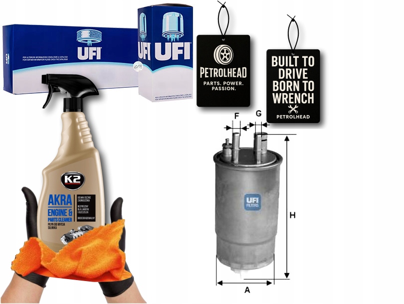Dieselový Palivový Filtr Hws Ufi #Petrolhead Pro+ Kit12