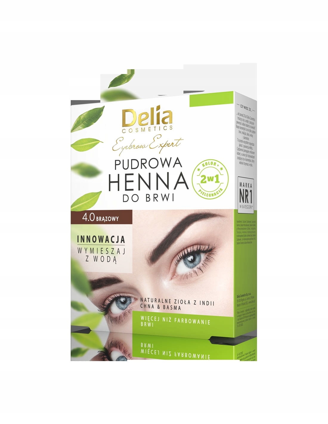 

Delia Cosmetics Henna do brwi pudrowa 4.0 brązowa