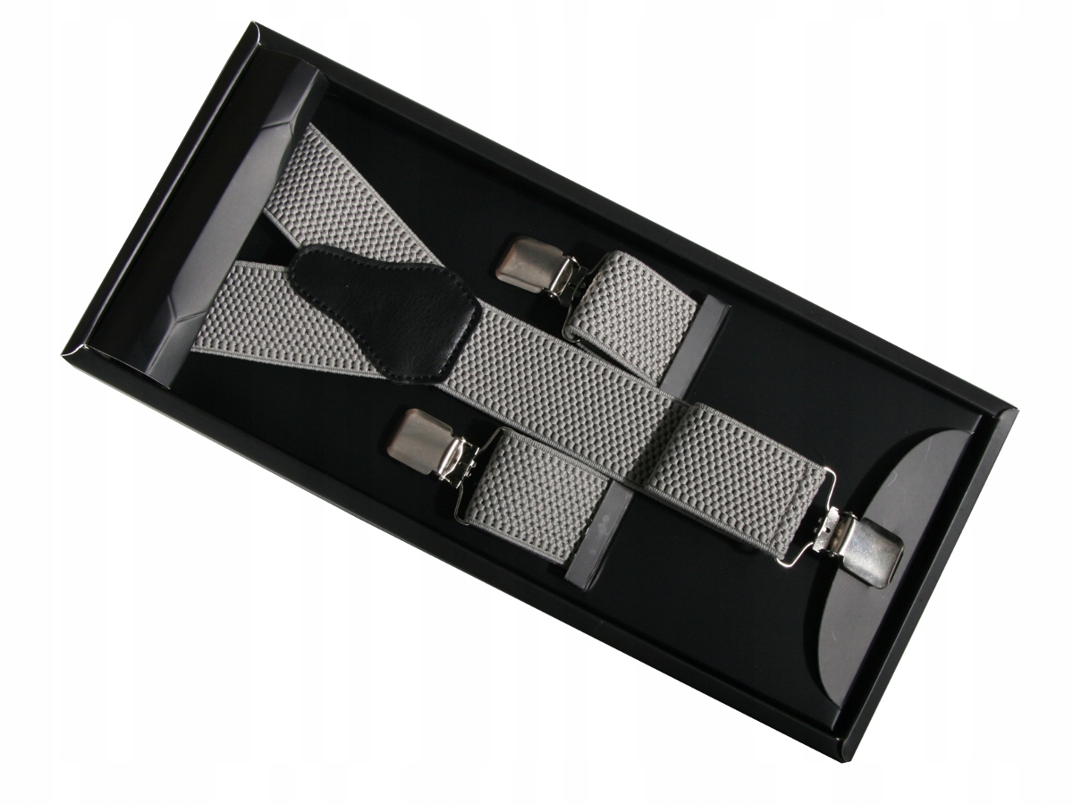 SZELKI MĘSKIE SZARE 3,5 CM