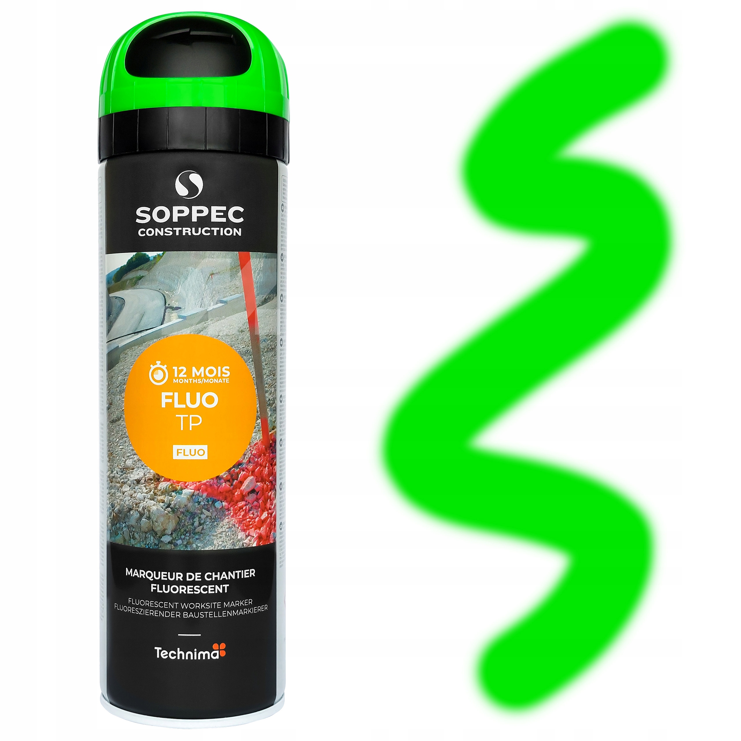 SPRAY FARBA GEODEZYJNA SOPPEC FLUO TP ZIELONA