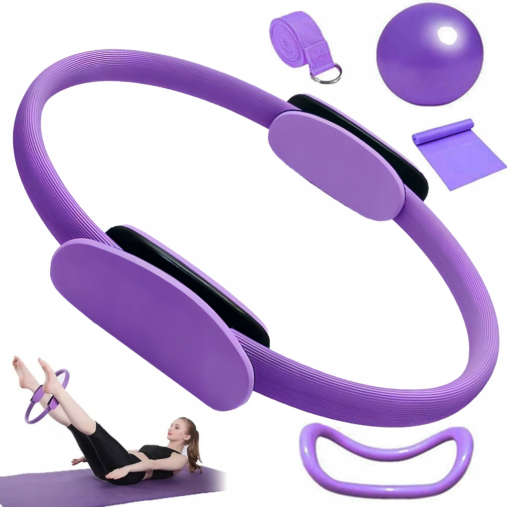Obręcz Do Jogi Pilates Ćwiczeń Pierścień Ring Kółko Fitness Koło fioletowy