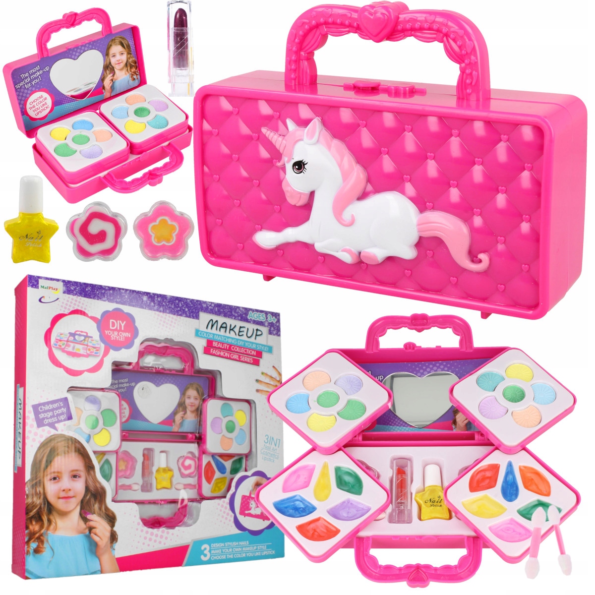 

Zestaw Do Malowania Makijażu Make Up Kosmetyki Box