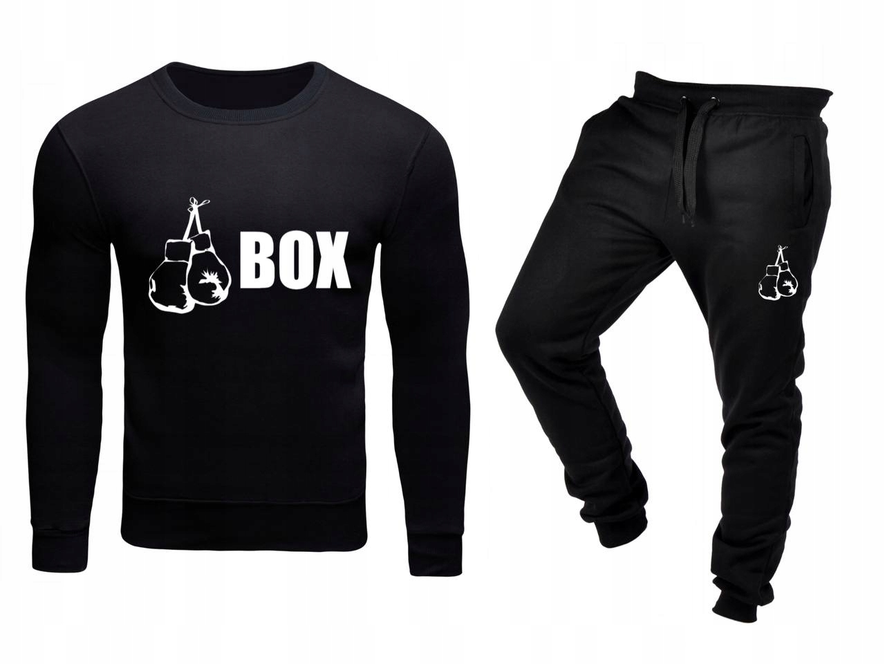 Tepláková Souprava Teplákovka Bez Kapuce Bez Kapuce Box Černý XXL