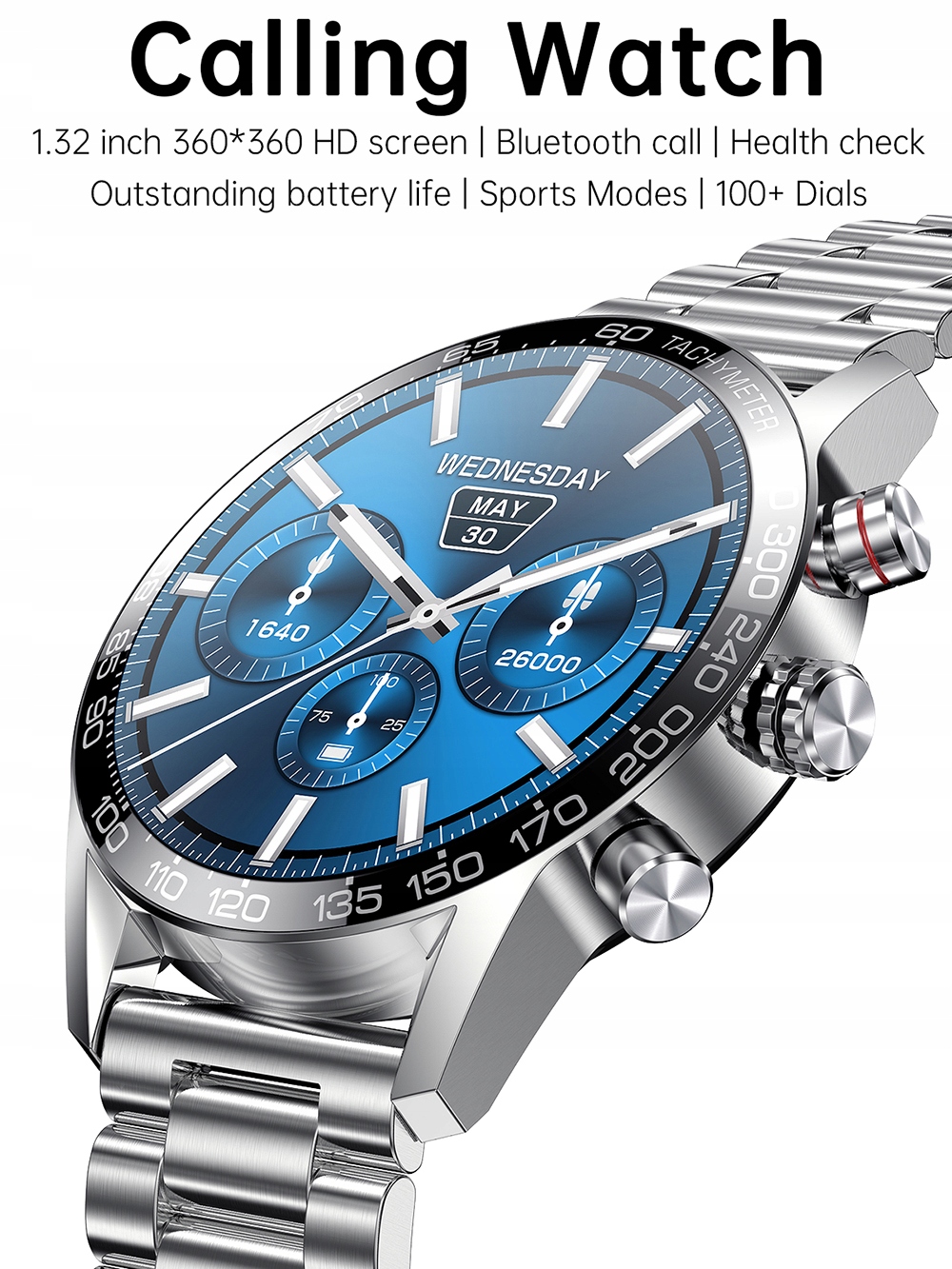 Smart Watch Bluetooth Bracelet Watch Kolor dominujący czarny