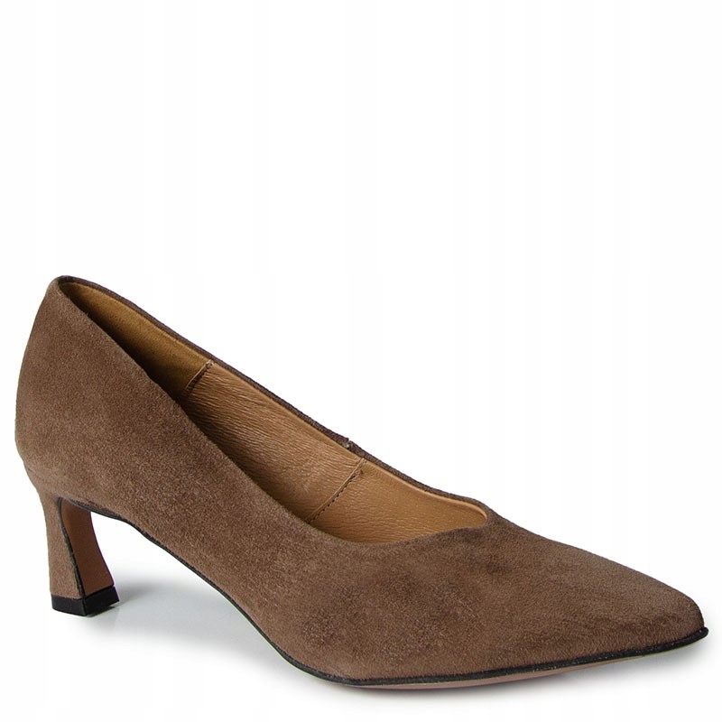 Karino 5890 Hnědé Semišové Kožené Lodičky 39