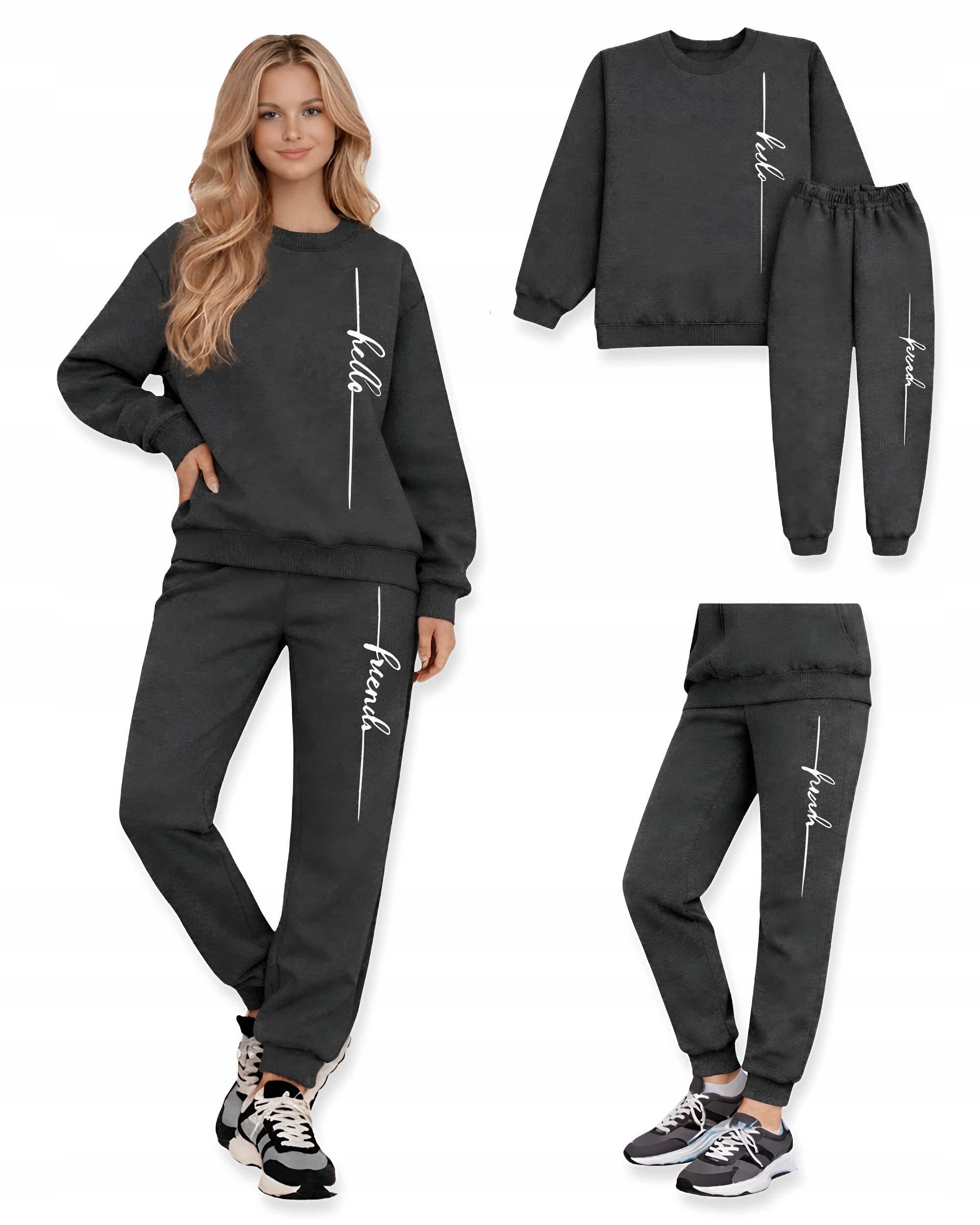 tepláková souprava L mládež Teplákovka Teplý mešek od Výrobce Antracit