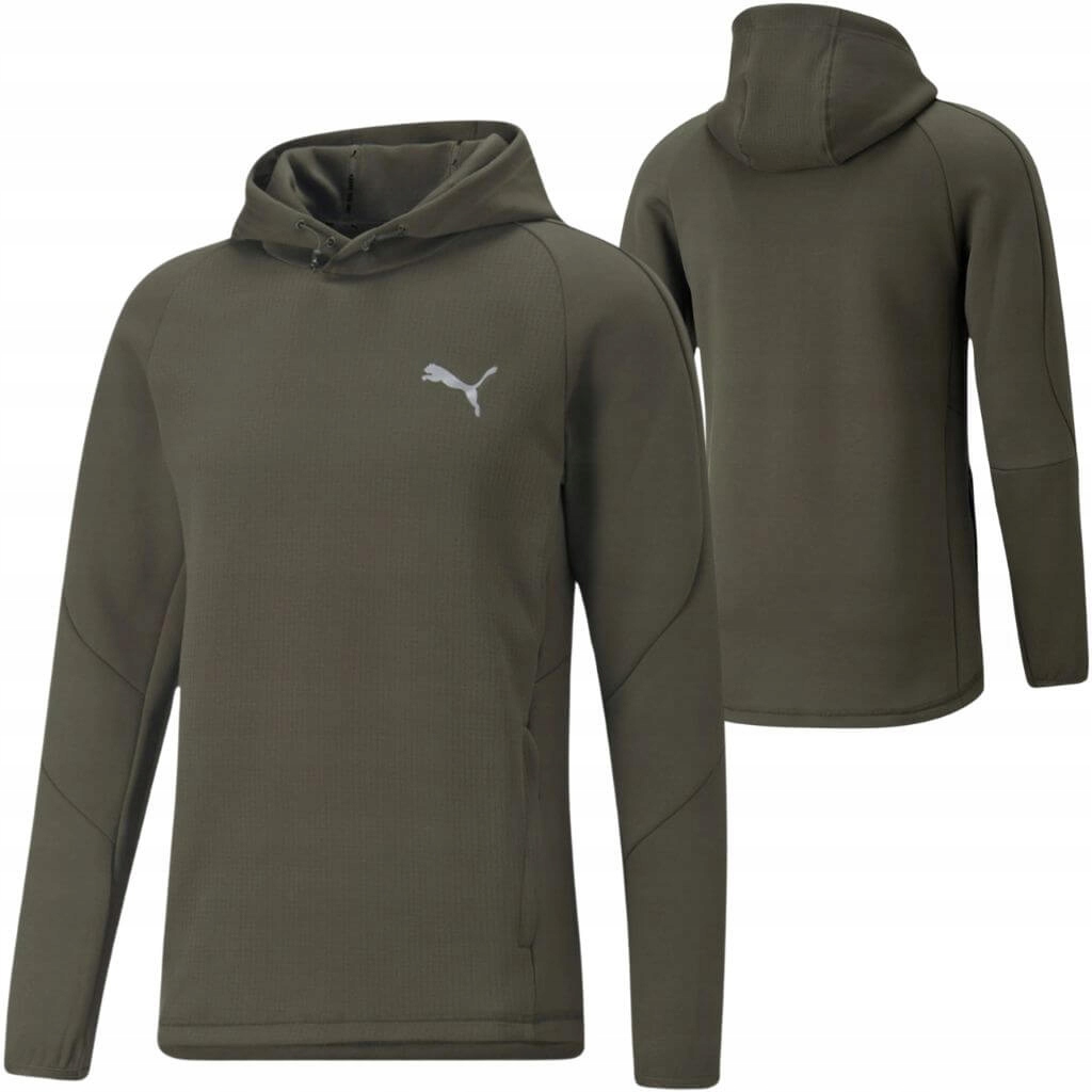 Pánská mikina s kapucí zelená Puma Evostripe Xs